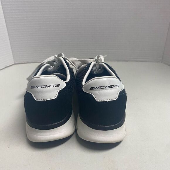 SKECHERS Women’s Air Cooled Memory Foam Black & White Lite Weight Athletic Shoes - Picture 10 of 12